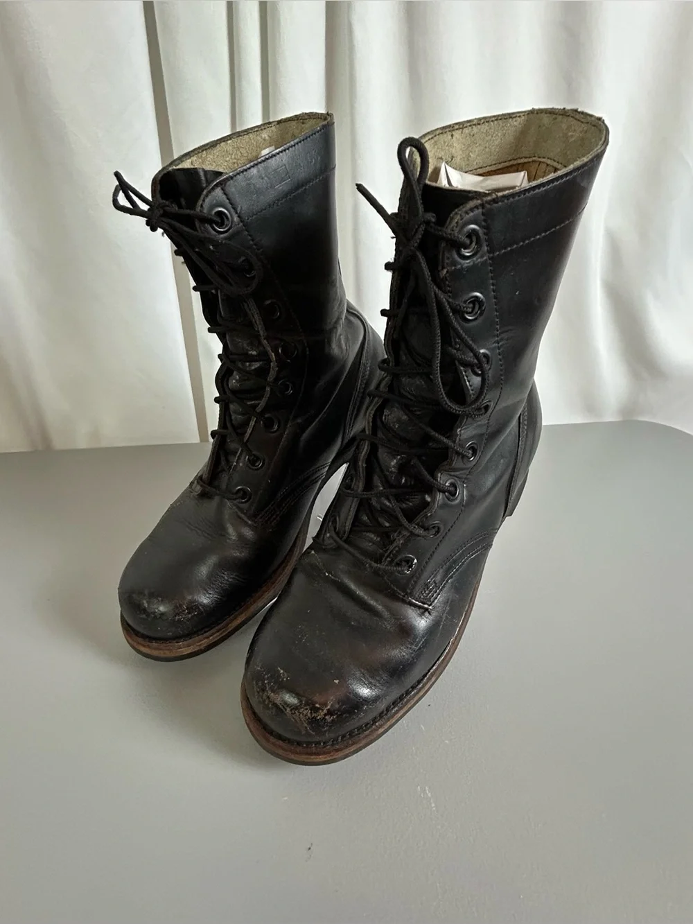 Mens vintage Endicott Johnson military boots size 8B black